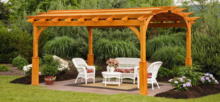 Cedar Wood Pergola Installation in Cudahy, CA